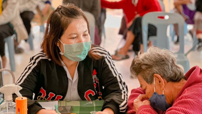 Cataract eye screening unit for people in Phimai District